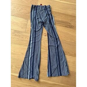 Hot Kiss Boho Geometric Flare Bell Bottom Pants - Small